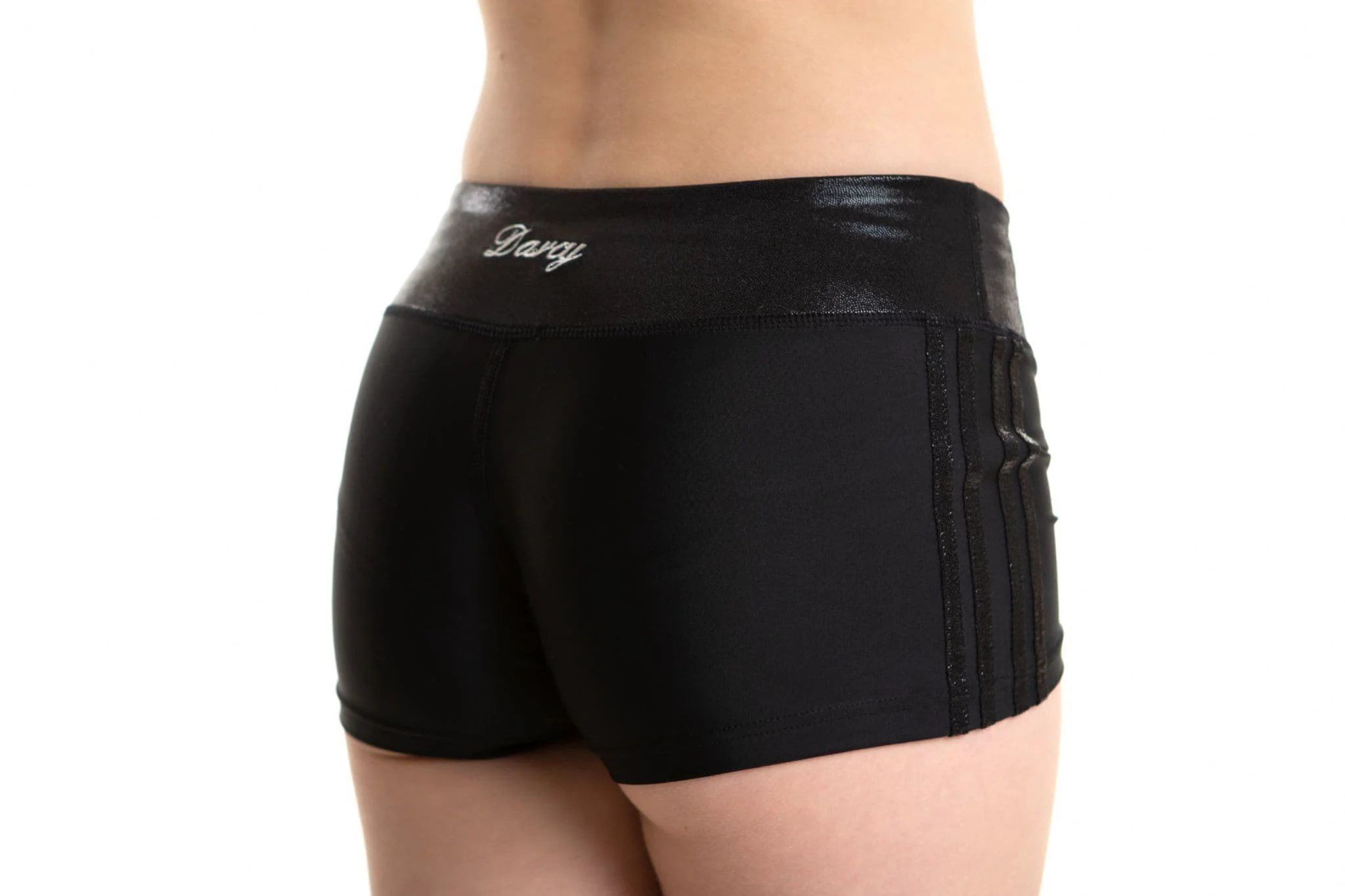 Lycra / Mystique  4 Stripe Shorts - BLACK - Image 5