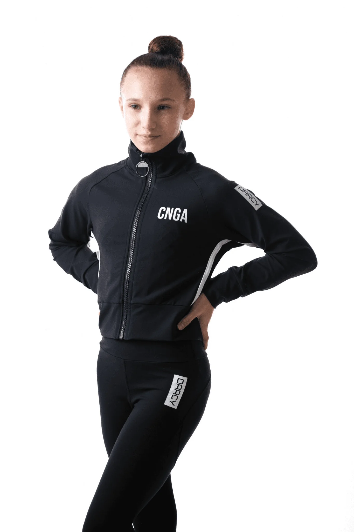 Lycra Tracksuit Jacket - EBONY BLACK - Image 5