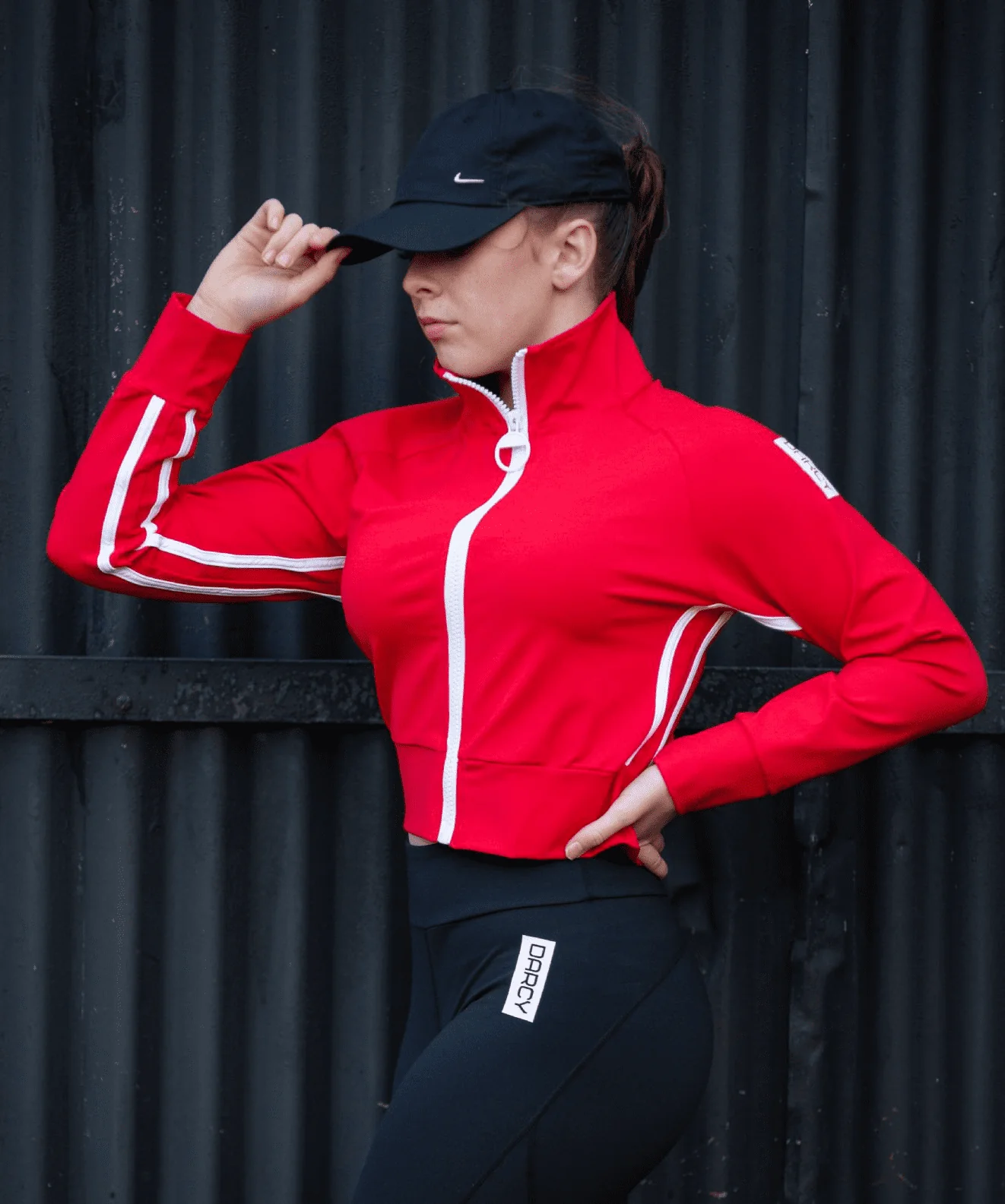 Lycra Tracksuit Jacket - RACING RED - Image 5