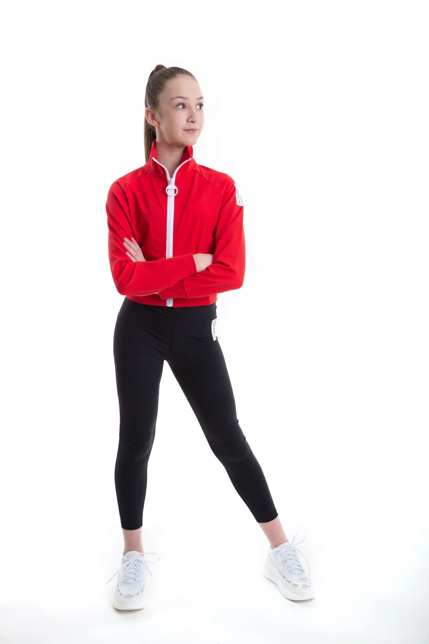 Lycra Tracksuit Jacket - RACING RED - Image 6