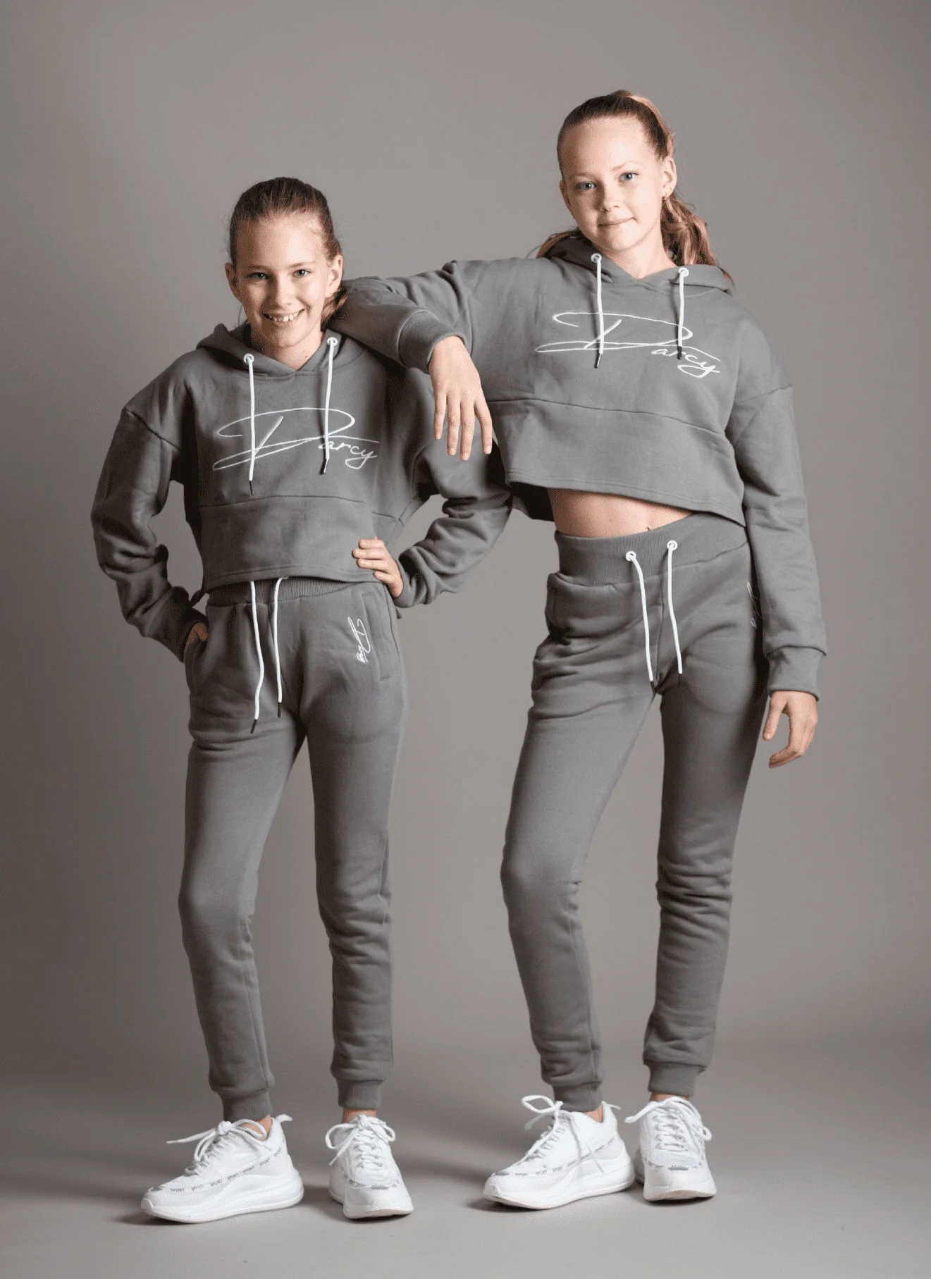 Misty Grey Script Jogger Set - Image 3
