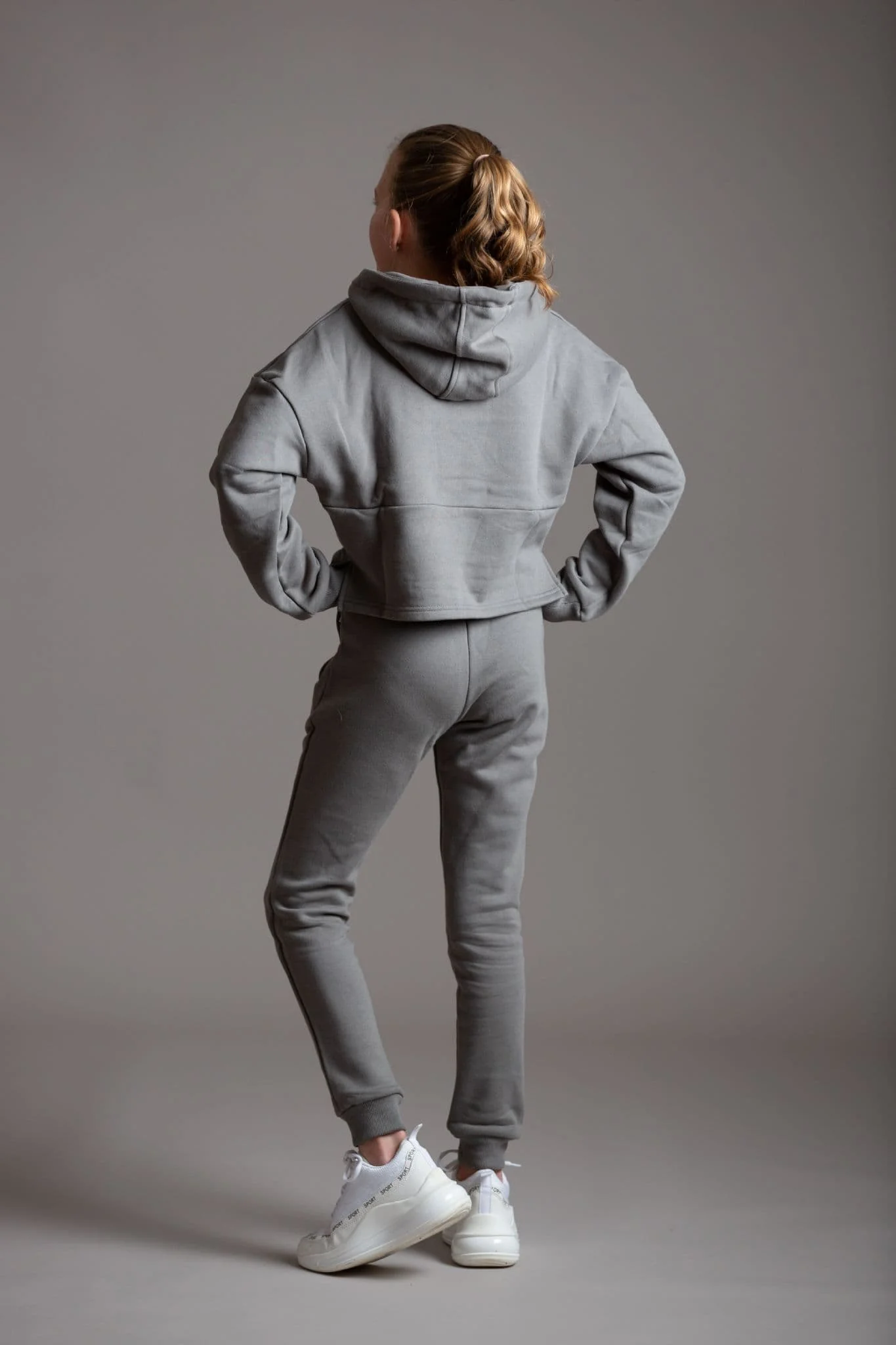 Misty Grey Script Jogger Set - Image 5